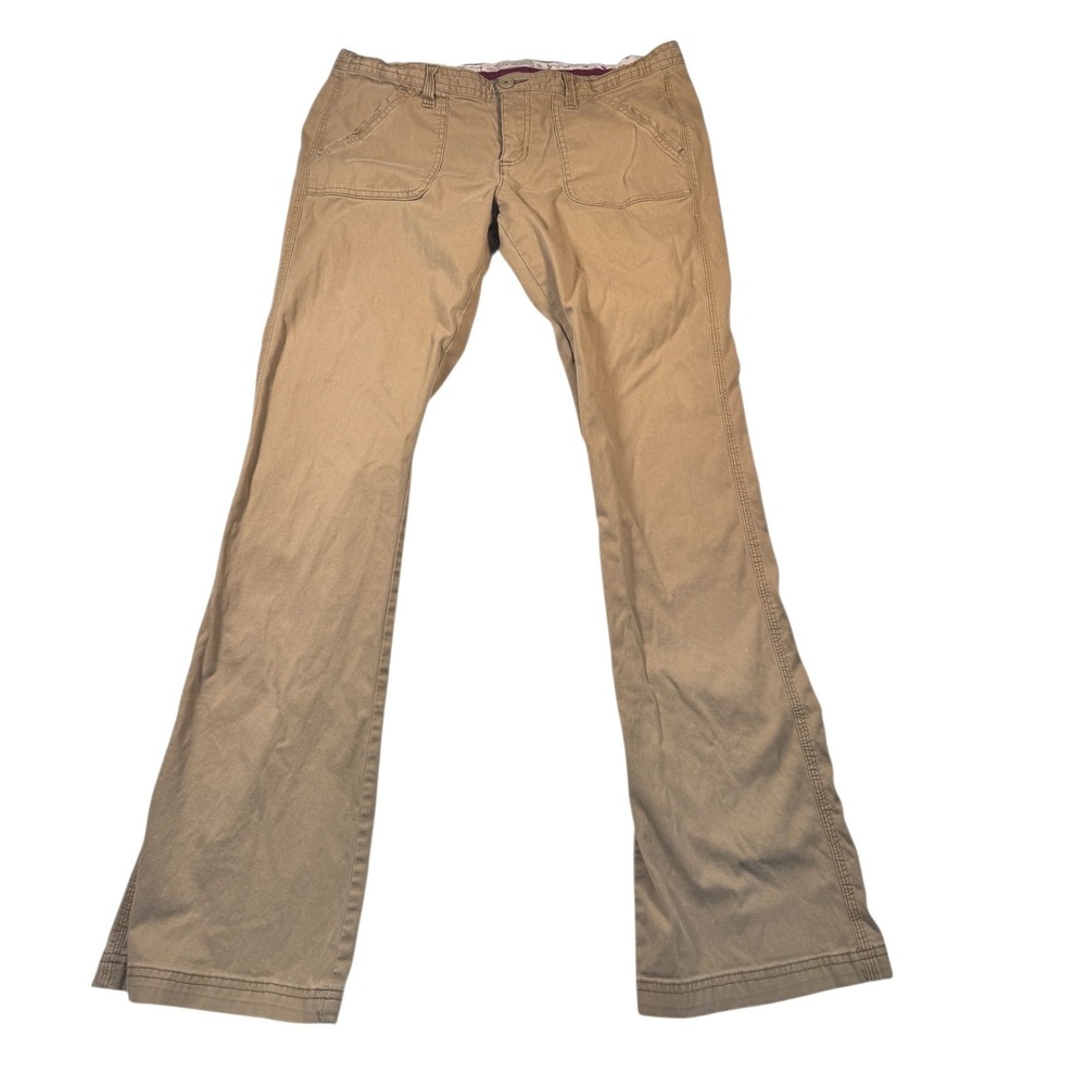 Hollister Pants Tan Khaki Bootcut‎ Flare Low Rise Women 11R Y2K retro 2000